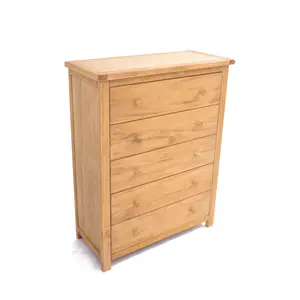 Lugo 5 Drawer Chest of Drawers Wood Knob