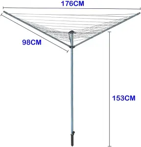 Ram 4 Arm Rotary 30 Metre Washing Line