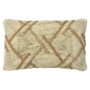 furn. Boda Braided Jute Polyester Filled Cushion