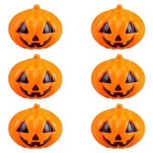 Halloween Pumpkin Set of Six Decorations Trick or Treat Party  Pumpkins