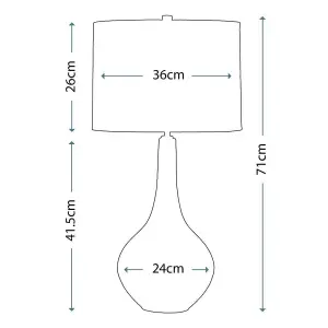 Luminosa Job 1 Light Table Lamp Bronze, E27