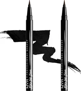 NYX Professional Makeup Epic Ink Liner, Brush Tip Liquid Eye Liner Pen, Up To 24 Hours Of Wear, 6 Intensely Pigmented Shades, Waterproof Vegan