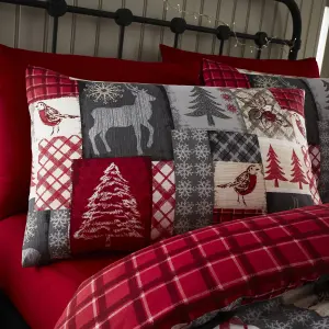 Happy Linen Company Christmas Patchwork Bedding Super King