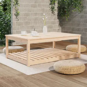 Berkfield Garden Table 121x82.5x45 cm Solid Wood Pine