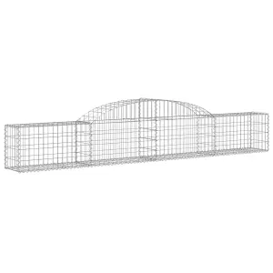 Berkfield Arched Gabion Basket 300x30x40/60 cm Galvanised Iron