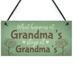 Red Ocean Grandma Gifts For Nan Nanny Hanging Plaque Garden Sign Kitchen Plaque Birthday Gift