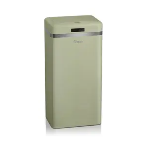 Retro Metal Motion Sensor Rubbish Bin - 45L Green