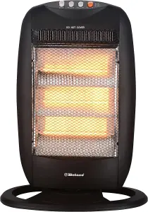 Belaco Black Halogen Heater Oscilating 400w -1200w 3 heat settings