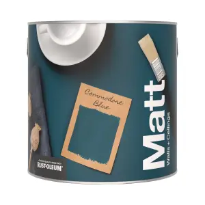 Rust-Oleum Washable Matt Wall Paint - Commodore Blue 2.5L