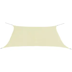 Berkfield Sunshade Sail Oxford Fabric Rectangular 2x4 m Cream