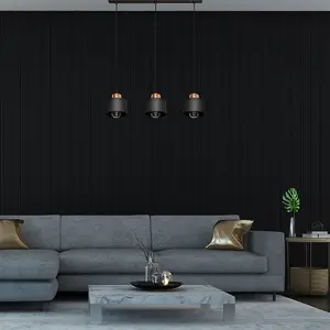 Luminosa Edison Straight Bar Pendant Ceiling Light Black, Copper 12cm