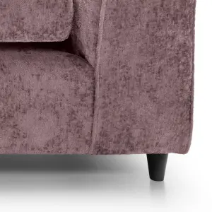 Harriet Crushed Chenille 3 Seater Sofa in Pink