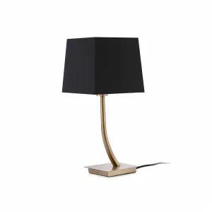 Luminosa Square Table Lamp Black Shade