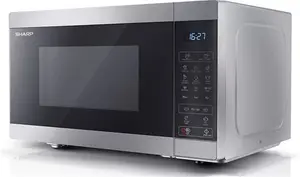 SHARP YC-MG81U-S 28 Litre 900W Digital Microwave With 1100W Grill, 11 Power Levels, ECO Mode, Defrost Function, LED Cavity Light - Silver