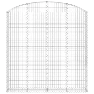 Berkfield Arched Gabion Basket 200x30x200/220 cm Galvanised Iron