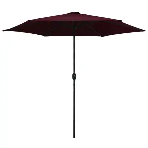 Berkfield Outdoor Parasol with Aluminium Pole 270x246 cm Bordeaux Red