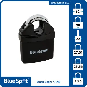 Blue Spot Tools - 65mm High Security Padlock