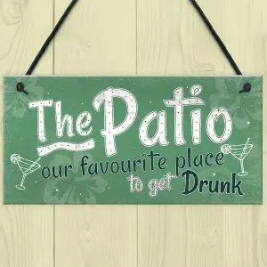 Red Ocean Funny Garden Patio Sign Hanging Plaque Outdoor Shed Home Novelty Friendship Gift Decor