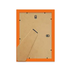 A5 Orange Picture Frame With Mount for A6 (10.5 x 14.8cm - 4.1 x 5.8in) Poster, Photo, Artwork, or Print.