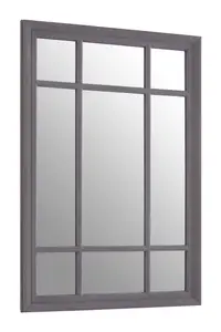 Interiors by Premier Hawthorne Rectangular Grey Wall Mirror