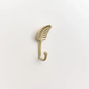 Melody Maison Gold Curved Leaf Wall Hook