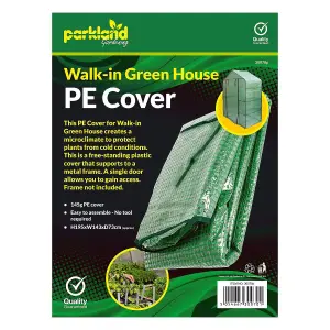 Walk In Greenhouse Compact Cover - Spare Replacement Cover - High Quality PE Cover - Easy No Tool Application