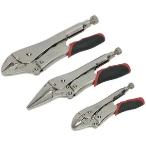 Premium 3 Piece Quick Release Locking Pliers Set for Professionals and DIY Enthusiasts