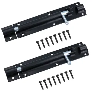 150mm Tower Bolt Shoot Bolt Sliding Latch Catch Shed Gate Garage Door 2pk