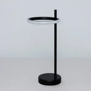 Inlight Belle Round Matt Black Integrated LED Table lamp