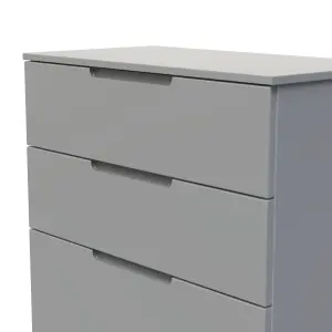 Milan Ready assembled Grey 4 Drawer Chest (H)1067mm (W)740mm (D)390mm