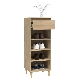 Berkfield Shoe Cabinet Sonoma Oak 40x36x105 cm Engineered Wood