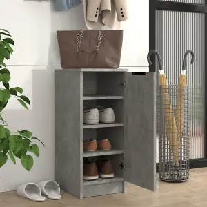 Berkfield Shoe Cabinet Concrete Grey 30x35x70 cm Engineered Wood