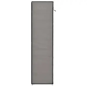 Shoe Cabinet with Cover Grey 115x28x110 cm Fabric