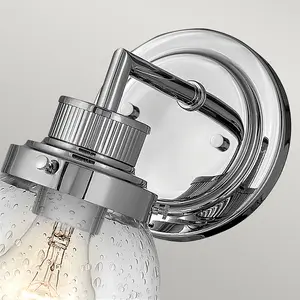 Luminosa Hinkley Poppy Bathroom Wall Lamp Polished Chrome, IP44