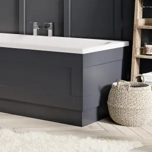 Belmont Traditional Midnight Grey End Bath Panel (W)800mm