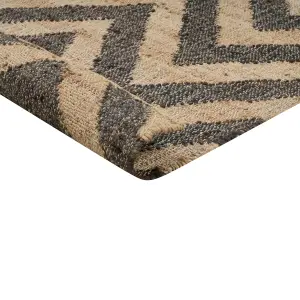 Jute Area Rug 200 x 300 cm Beige and Black DEDEPINARI