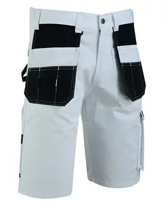 MS9 Mens Cargo Redhawk Holster Pockets Painter Tactical Work Working Shorts T5, White - 40W