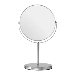 Metal Flat Mirror Silver / 29cm H x 18cm W