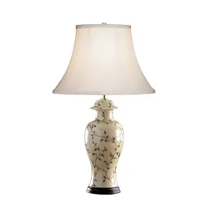 Luminosa Blackbirds 1 Light Table Lamp Black, Gold, E27