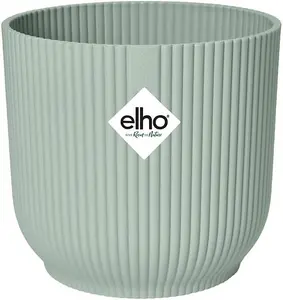 Elho Vibes Fold 14cm Round Sorbet Green Recycled Plastic Plant Pot