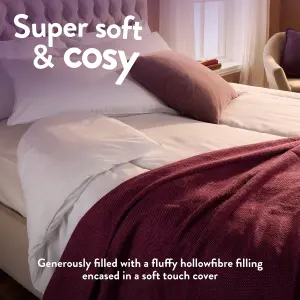 Slumberdown Feels Like Down Super King Duvet 13.5 Tog Quilt Ideal for Winter Machine Washable 260x220cm