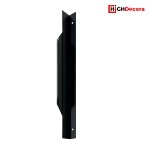 Small Profile Pull Handle for Furniture Wardrobe, Kitchen Cabinet, TV Unit, Drawer (1, Black)