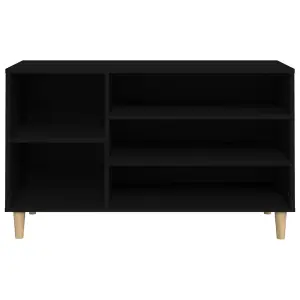 Berkfield Shoe Cabinet Black 102x36x60 cm Engineered Wood