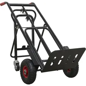 300kg Heavy Duty 3 in 1 Sack Truck with Solid PU Tyres and 45 Degree Support Legs