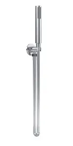 Round Outlet Elbow, Parking Bracket & Minimalist Shower Handset - Chrome