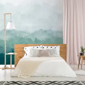 Grandeco Teal Landscape Matt Mural