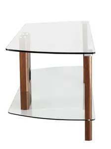 Century TV-Stand Walnut/Glass, 1500mm