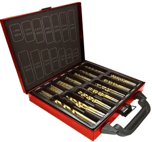 Lumberjack High Quality 99 Piece Titanium Coated HSS Drill Bits Set