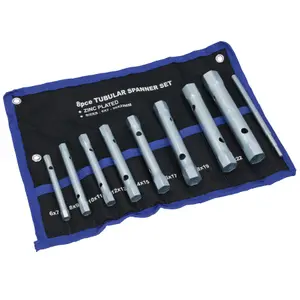 8pc Metric Tubular Box Spanner Wrench Plumber Torque Bar 6mm - 22mm