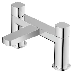 RAK Petit Polished Chrome Square Bath Filler Mixer Tap Solid Brass